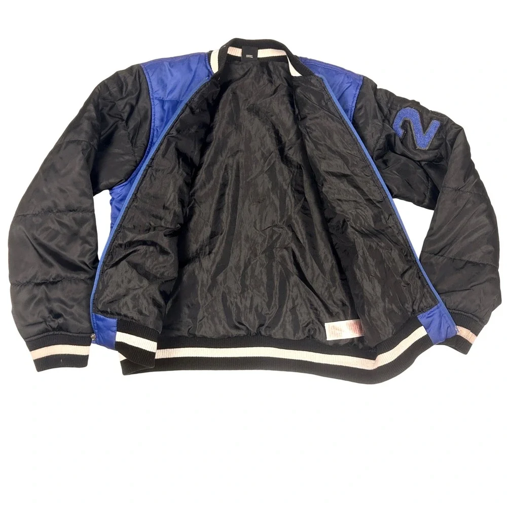 Jordan Boys Puffer Varsity Bomber Jacket XL (20) Blue Black Jumpman Streetwear‎
